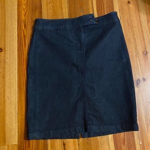 Talbot’s Dark Wash Denim Knee Length Pencil Skirt